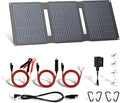 FlexSolar 28W 12V Portable Solar Panel Battery Charger Maintainer Kits Trickle Charger with Built-in Charge Controller, Cig Plug, Alligator Clips, O-Rings OBDII Connector for Car, Truck,Tractor, Boat