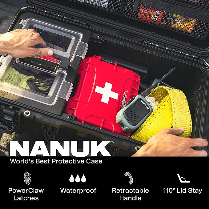 NANUK Trail 50 – 51.1 L (13.5‑Gallon) Waterproof Gear Case – Modular Cargo Case for Camping, Fishing, Hunting & Outdoor Storage - Dustproof and Impact Resistant (23.8” x 15.5” x 13.2”) – Black