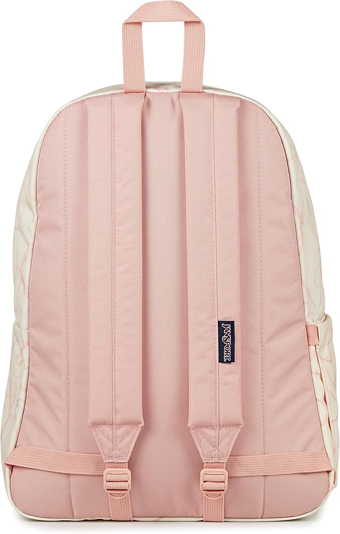 JanSport SuperBreak Plus Backpack with Padded 15-inch Laptop Sleeve and Integrated Bottle Pocket - Spacious and Durable Daypack for Work and Travel - Rows Of Bows