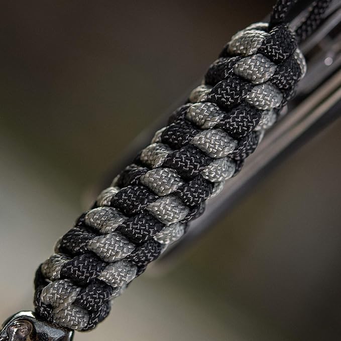 M-Tac Skull Knife Lanyard with Bead – Paracord Lanyard for Knives & EDC – Tactical Knife Fob Pull Cord – Durable Paracord