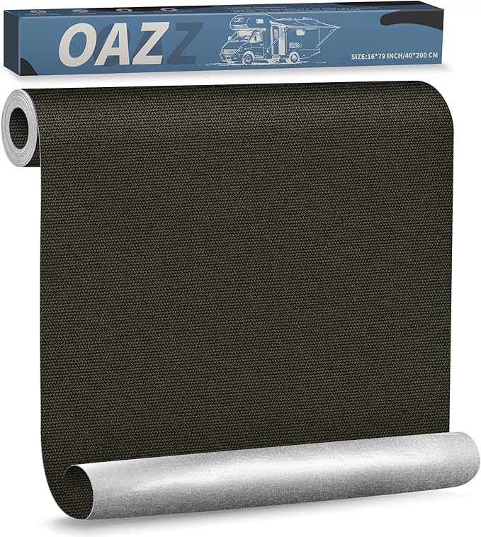 OAZ 16 x 79 inch Canvas Repair Patches Canvas Fabric Patch Self-Adhesive Fabric Repair Tape Waterproof Outdoor Gear Patch Kit for Boat Cover Awning Sofa Chair Couch Tent Bag (Army Green)