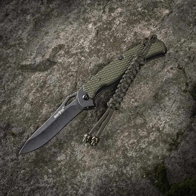 M-Tac Skull Knife Lanyard with Bead – Paracord Lanyard for Knives & EDC – Tactical Knife Fob Pull Cord – Durable Paracord
