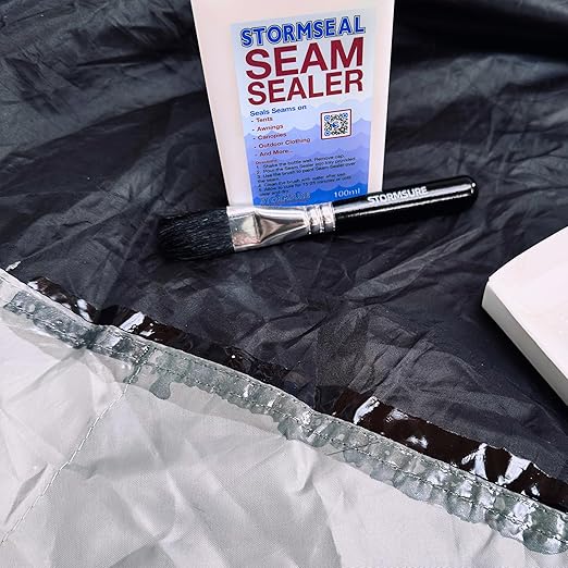 Stormseal Seam Sealer 100ml - Waterproof Seams on Tents and Pin Hole Leaks on Fabrics with Easy Brush Application