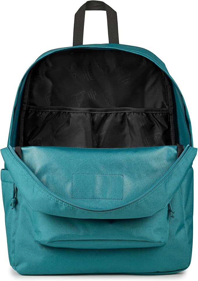 JanSport SuperBreak Plus Backpack with Padded 15-inch Laptop Sleeve and Integrated Bottle Pocket - Spacious and Durable Daypack for Work and Travel - Emerald Pool