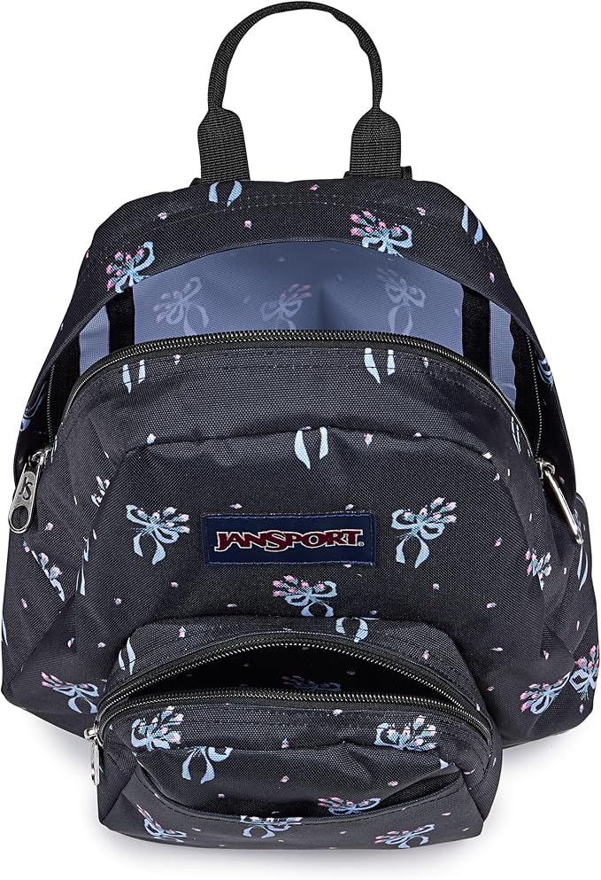 JanSport Half Pint Mini Backpack, 10.2 L - Durable Mini Bag Purse with Adjustable Shoulder Straps, Single Main Compartment, Zippered Stash Pocket, Pastel Petals