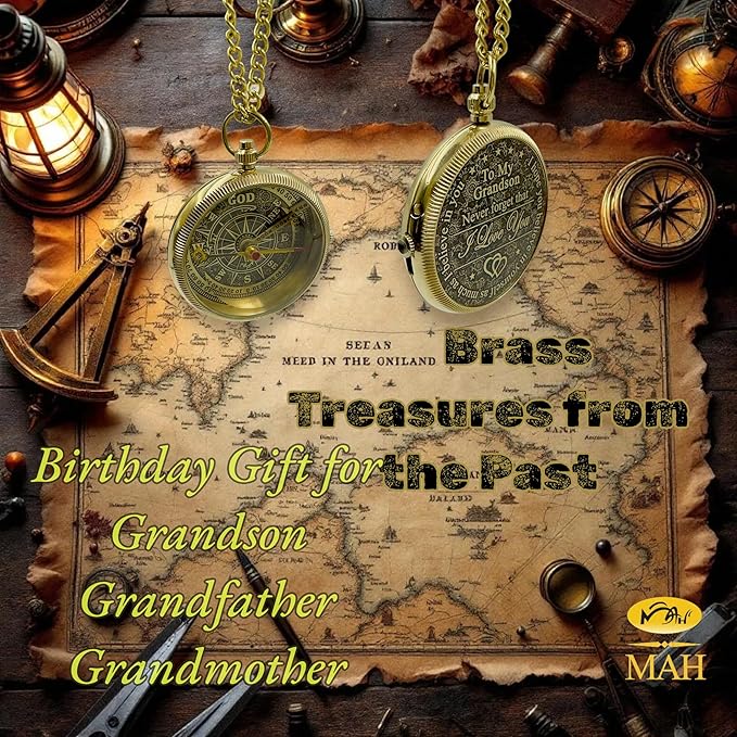 Brass Compass Gift to My Son Never Forget I Love You, Sentimental Keepsake from Mom Dad Grandparents, Inspirational Guidance Compass Gift for Son Graduation Birthday Baptism Confirmation Gift Idea