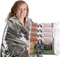 Grizzly Gear Emergency Mylar Thermal Blankets (4 Pack) Survival Kit Camping Blanket-Hiking Outdoors, Marathon Runs or First Aid Set-Bug Out Bag-Keep Heat Insulated