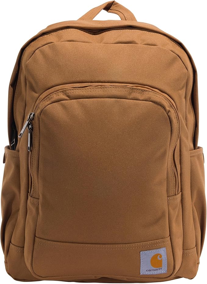 Carhartt 25L Classic Laptop Daypack, Durable Water-Resistant Pack with Laptop Sleeve, Contains PFAS, Carhartt Brown