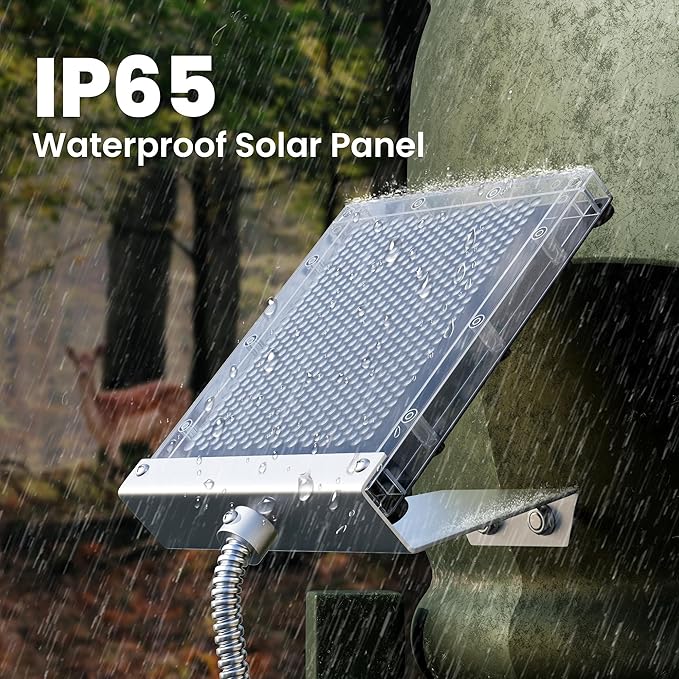 POWOXI 6V Solar Panel for Deer Feeder: 1.5W Waterproof Solar Battery Charger with Mounting Bracket Alligator Clip Feeder Solar Panel 6 Volt Solar Panel (Pack of 2)