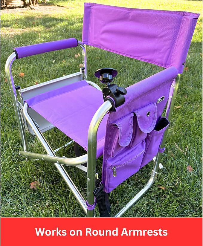 Maxby Camping Chair Phone Holder, MagSafe Compatible Magnetic Phone Mount Clamp for Chair Armrest Tubes, 360° Viewing, Folding & Beach Chairs, Sidelines