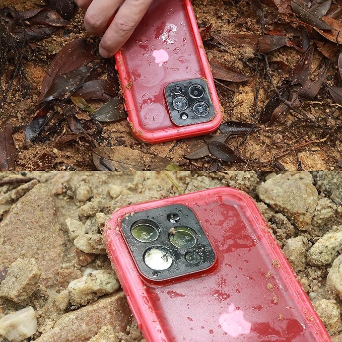 SPORTLINK Design for iPhone 14 Pro Waterproof Case - Shockproof Dustproof Phone Case with Screen Protector, Full Body Protective Case for iPhone 14 Pro, 6.1'' Pink