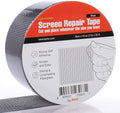 by.RHO Screen Repair Tape – Strong Self-Adhesive Window & Screen Door Repair Kit, Fiberglass Screen Patch 2"×33ft, Easy Cut and Apply, Indoor-Safe Adhesive, All-Weather (Black)