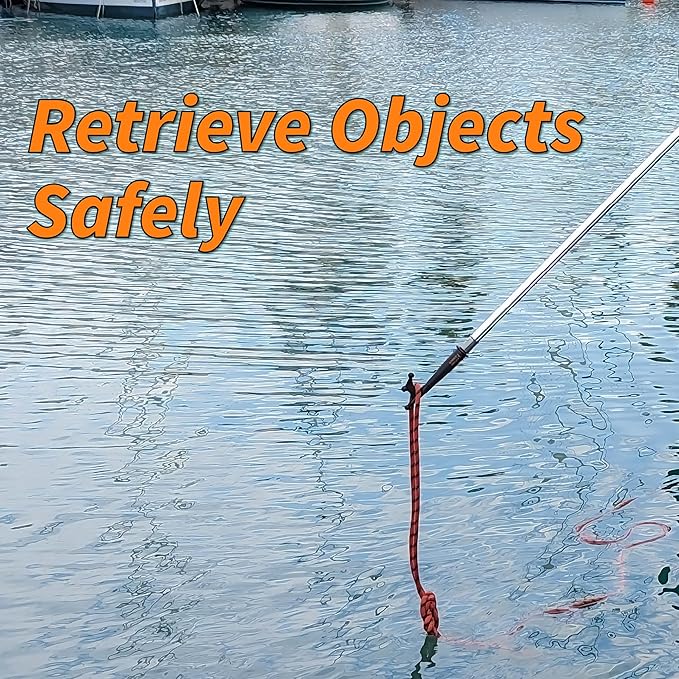Boat Hook for Docking with Telescoping Extension Pole // Durable, Floating, Lightweight and Sturdy Telescoping Boat Hook Pole // the Ultimate Boat Pole for Docking, Push-Pull and Boating