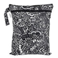 Bumkins Waterproof Wet Dry Bag for Baby, Travel, Swim Suit, Cloth Diapers, Pump Parts, Pool, Beach, Gym Clothes, Toiletry, Hook to Stroller, Daycare, Zipper Reusable Wetdry Packing Pouch, Be Kind