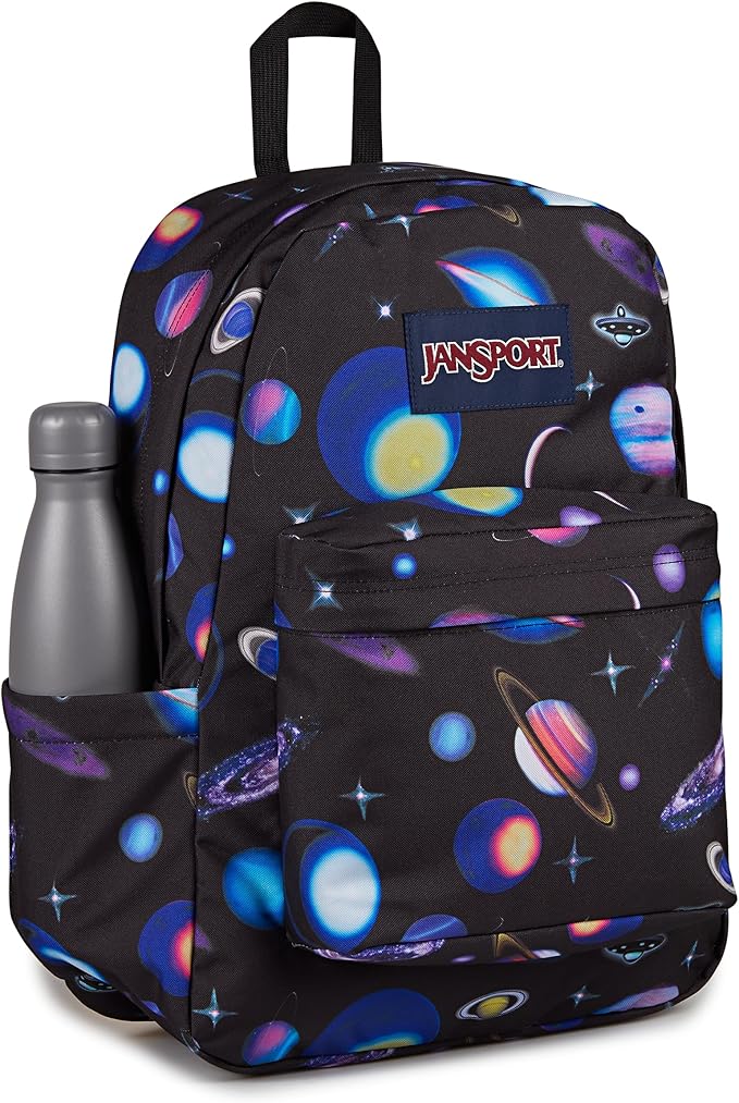 JanSport SuperBreak Plus Backpack with Padded 15-inch Laptop Sleeve and Integrated Bottle Pocket - Spacious and Durable Daypack for Work and Travel - Surreal Space