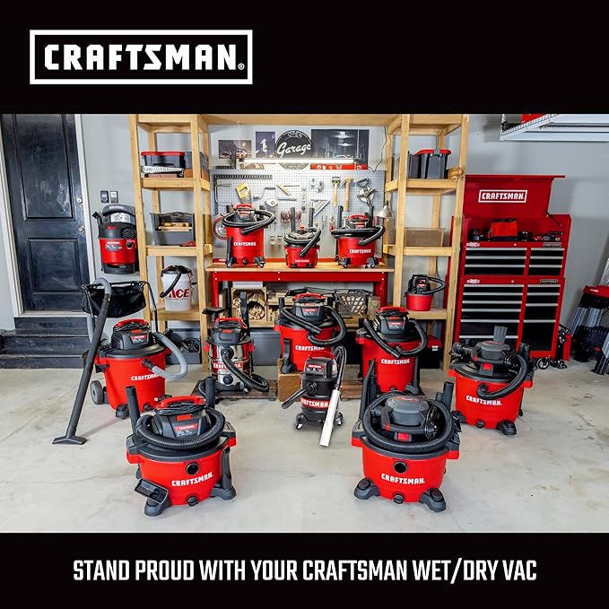 CRAFTSMAN CMXZVBE38735 Genuine Fine Dust Wet Dry Vac Dust Collection Bags for Most 12 Gallon CRAFTSMAN Shop Vacuums, Collects Dry Fine Debris, Reduces Cleanup Time, 2-Pack