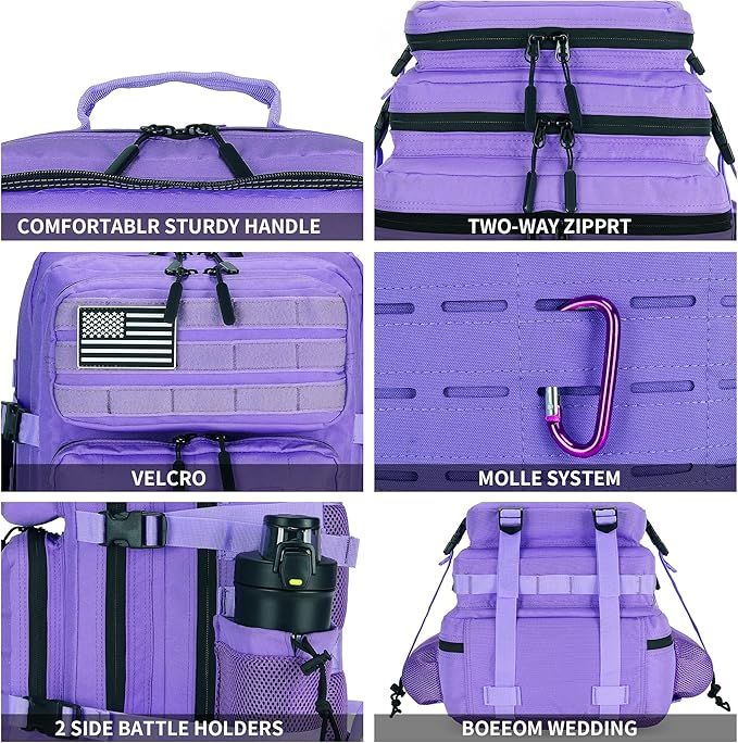 Military Tactical Backpack 45L/25L 3 Day Assault Pack Molle Daypack Hiking Backpack for Men and Women