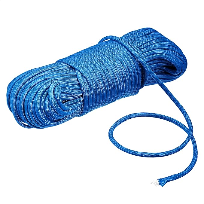 Amazon Basics 550 Type III Paracord, 7-Strand Core, High Strength - 5/32 in x 100 ft (4mm x 30m), Blue