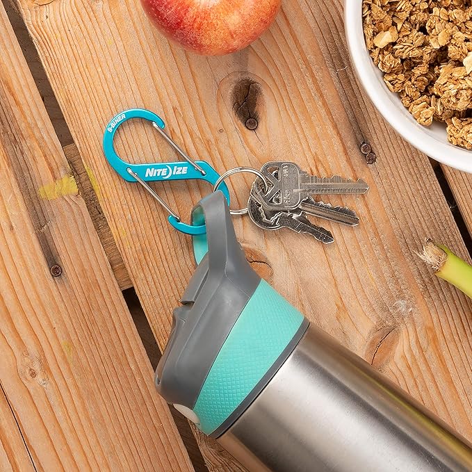 Nite Ize Size-3 S-Biner Dual Carabiner, Aluminum, Blue