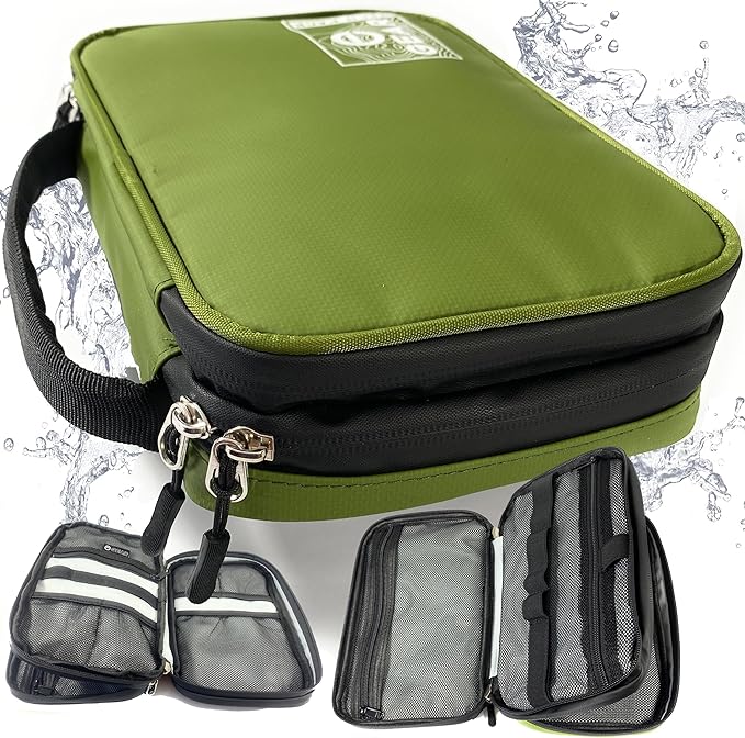 Enthusiast Gear Waterproof Electronics Organizer – Durable Travel Case for Cords, Chargers, and Gadgets – Compact, Lightweight, and Perfect for Outdoor Adventures or Daily Use