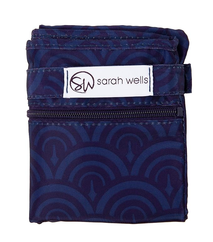 Sarah Wells Pumparoo Wet Dry Bag for Breast Pump Parts – Compact Organizer with Waterproof Pocket, Staging Mat & Fridge Hack – Machine Washable Pumping Accessory (Deco)