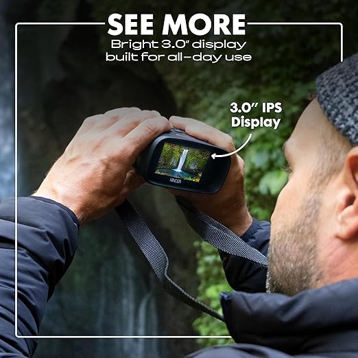 Minolta 10x25 Digital Night Vision Monocular w/Built-in 4K HD Video Camera (Gray)
