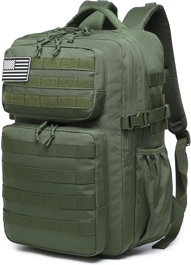 Wotony Military Tactical Backpack for Men Waterproof Daypack 3 Day Assault Pack Molle Bag with Water Bottle Holder