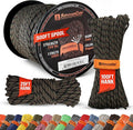 TITAN Survival Patented Paracord 550 - 25ft, 100ft, 500ft & Color Options - 620LB Strength Survival Paracord Military Spec with 3 Strands - Heavy Duty Hank Cord for Camping & Outdoors with Firestarter