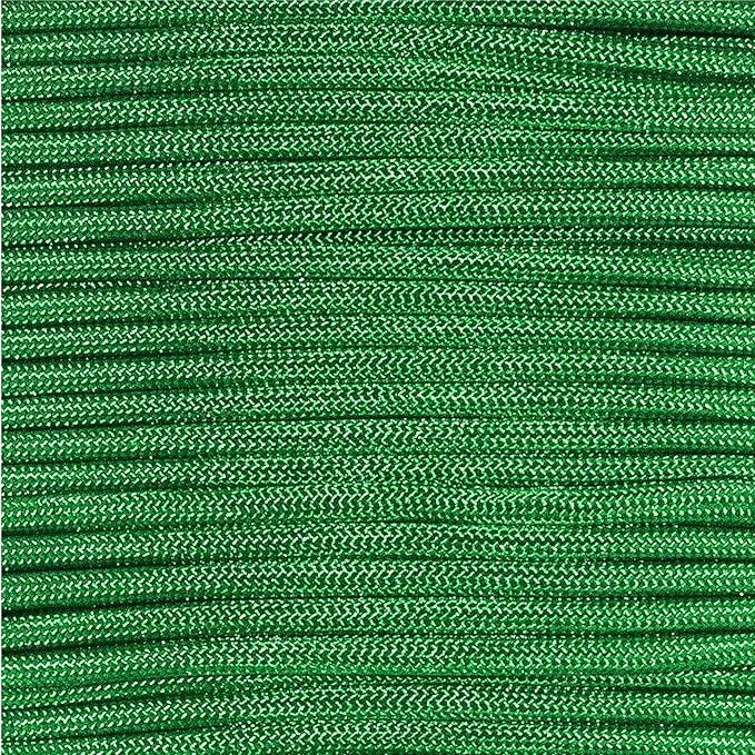 Paracord Planet Solid Color 550lb Paracord – 7 Strand Type III Nylon Cord for Indoor and Outdoor Tasks – Kelly Green (50 ft)