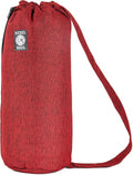 Nickel Bags Padded Drawstring Duffle Tube, Hemp Protective Sling Bag with Soft Velour Interior, Breakable-Safe Storage for Glass & Gear, Durable Zipper & Strap (18 Inch, Red)
