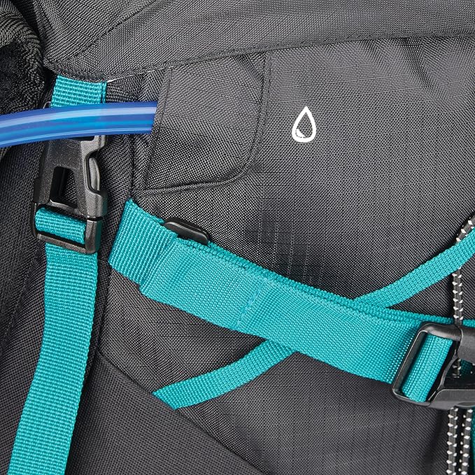 High Sierra Pathway 2.0 Backpack with Hydration Storage Sleeve, for Hiking, Biking, Camping, Traveling, Black, 60L