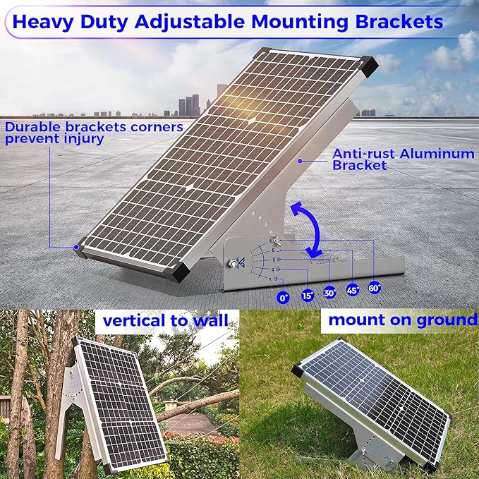 Voltset 30W Solar Panel Kit, 12v Solar Battery Trickle Charger Maintainer + 10A MPPT Charge Controller + Adjustable Mount Bracket,Waterproof Solar Panel Battery Charger for Car Boat Marine RV Roof