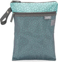 Motif Medical Baby Wet Dry Bag - Double-Compartment Bag for Wet Clothes & Dry Items - Travel Laundry Bags for Moms On-the-Go - Diaper Wet Bag for Pump Parts, Dirty Baby Clothes, Swimsuits (Aqua)