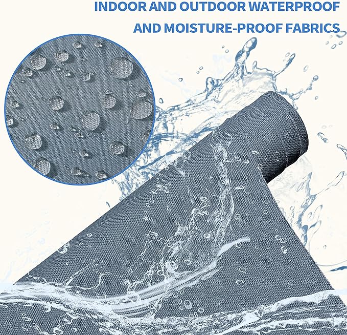 KING MOUNTAIN Canvas Repair Patch 16×60 Inch Self-Adhesive Waterproof Fabric Patch for Sofas, Tents, Furniture,Tote Bags, Car Seats (Beige-1)