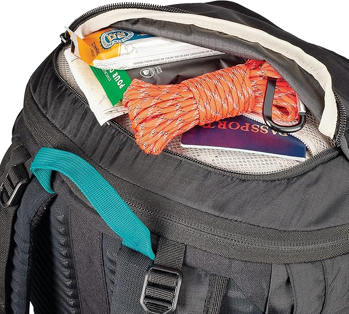 High Sierra Pathway 2.0 Backpack with Hydration Storage Sleeve, for Hiking, Biking, Camping, Traveling, Black, 45L