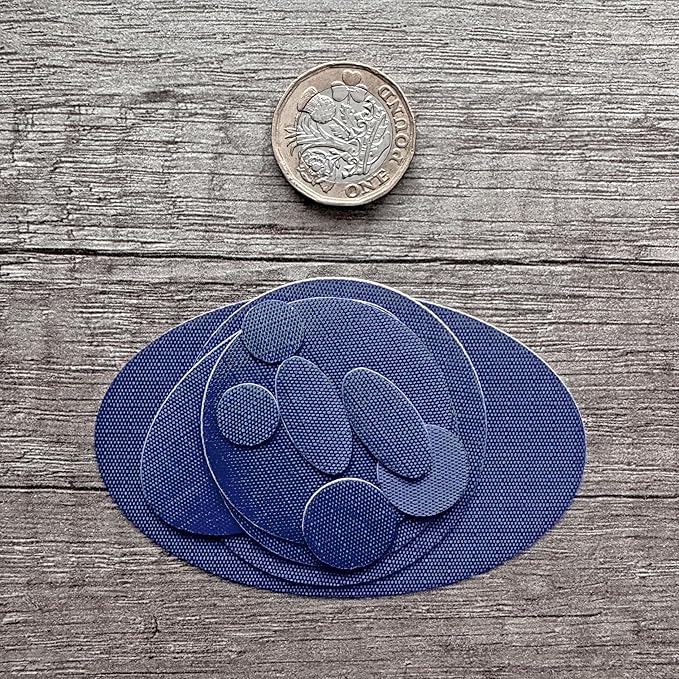 aZengear Repair Patches - Waterproof, Self-Adhesive, Tear-Cold-Heat-Resistant Polyester Fabric to Fix Down Jacket, Puffer, Snowsuit, Shoe, Tent, PVC, Clothing, Upholstery (Navy Blue)