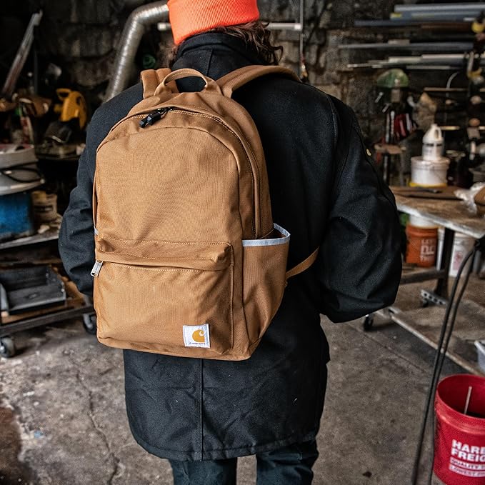 Carhartt 21L Classic Laptop Backpack, Water-Resistant Pack W/ 15" Laptop Sleeve and Organizational Compartments, Rose Tint