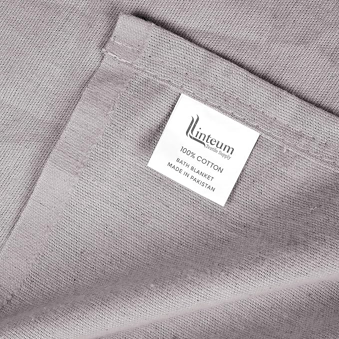 Linteum Textile Supply 100% Cotton Hospital Patient Bath Blanket, Bed Bath Sheet, Twin Blanket Lightweight Sheet Blankets 70x90 in, 1.75 lb. Taupe