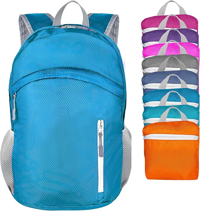 Waterproof Foldable Backpack Dry Storage Lightweight Daypack 35L Outdoor Backpack for Beach Men Women Blue
