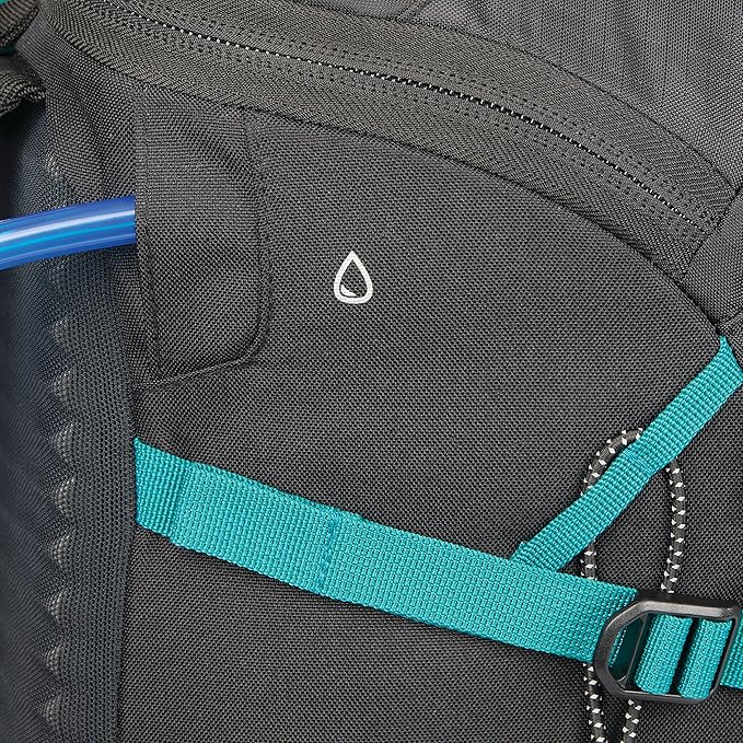 High Sierra Pathway 2.0 Backpack with Hydration Storage Sleeve, for Hiking, Biking, Camping, Traveling, Black, 30L