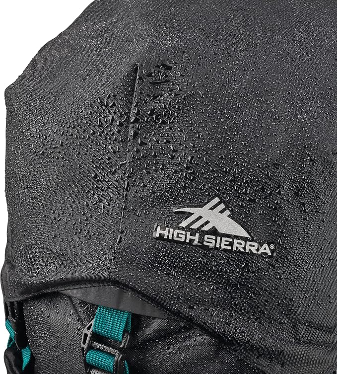 High Sierra Pathway 2.0 Backpack with Hydration Storage Sleeve, for Hiking, Biking, Camping, Traveling, Black, 75L