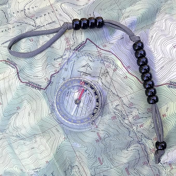 Pace Count Beads/Army Ranger Beads/Distance Counter for Your Land Navigation Kit - Trail Counter Hiking Beads for Compass Land Navigation as Part of an Orienteering Kit